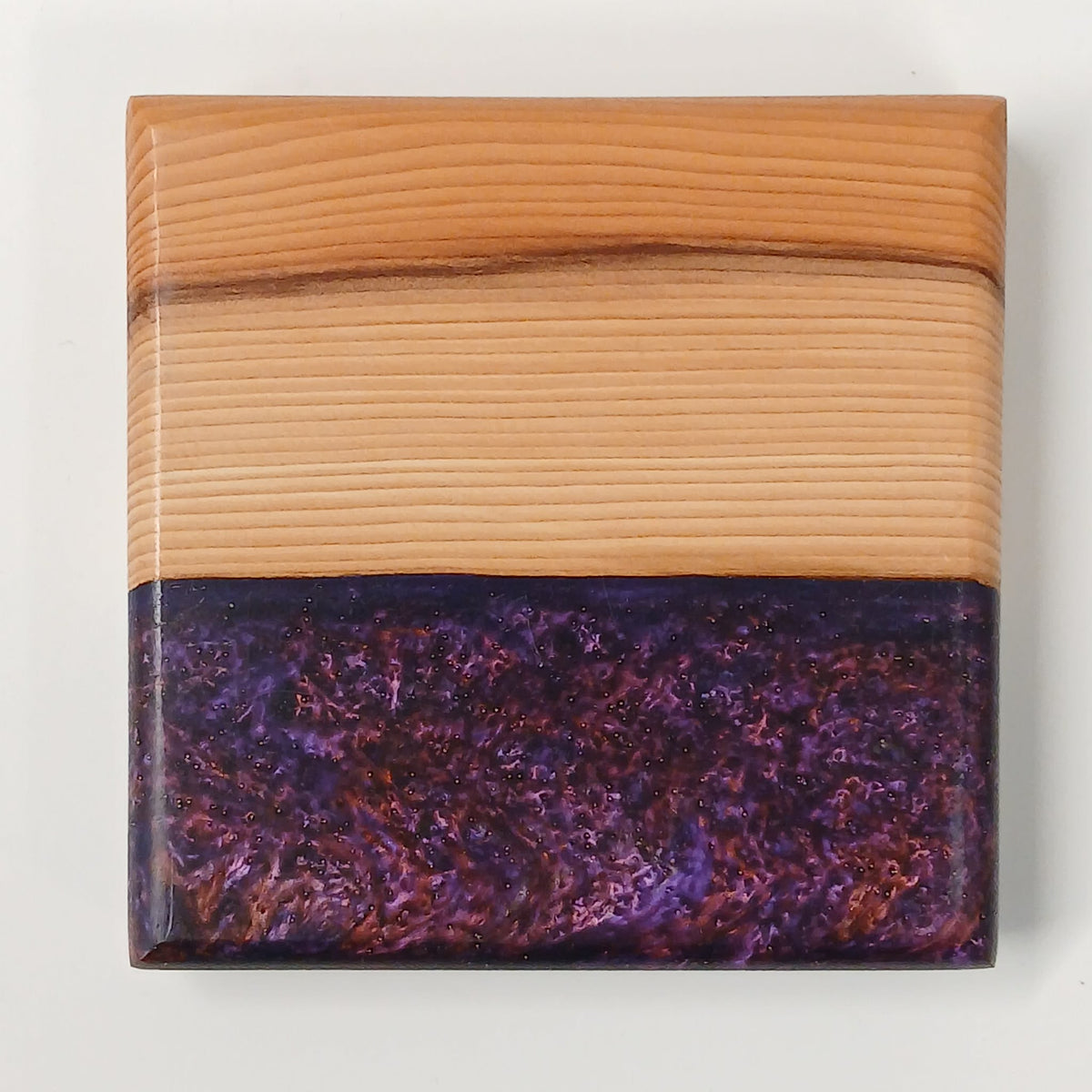 Yew Wood and Resin Coaster - Forest Resin Studio