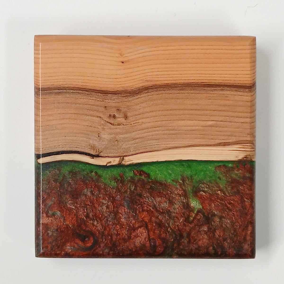 Yew Wood and Resin Coaster - Forest Resin Studio