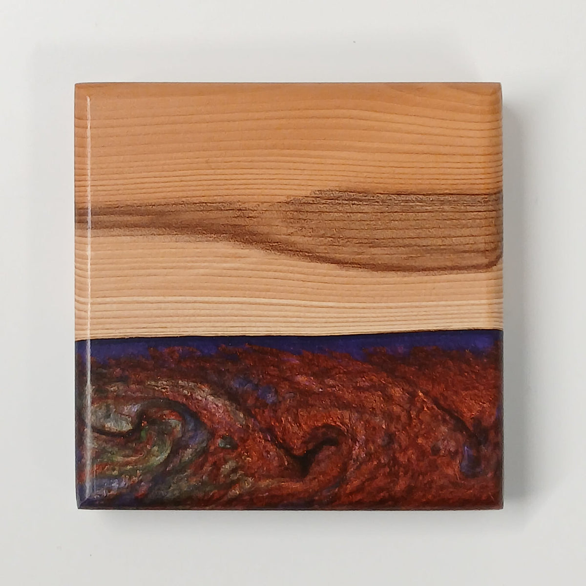 Yew Wood and Resin Coaster - Forest Resin Studio