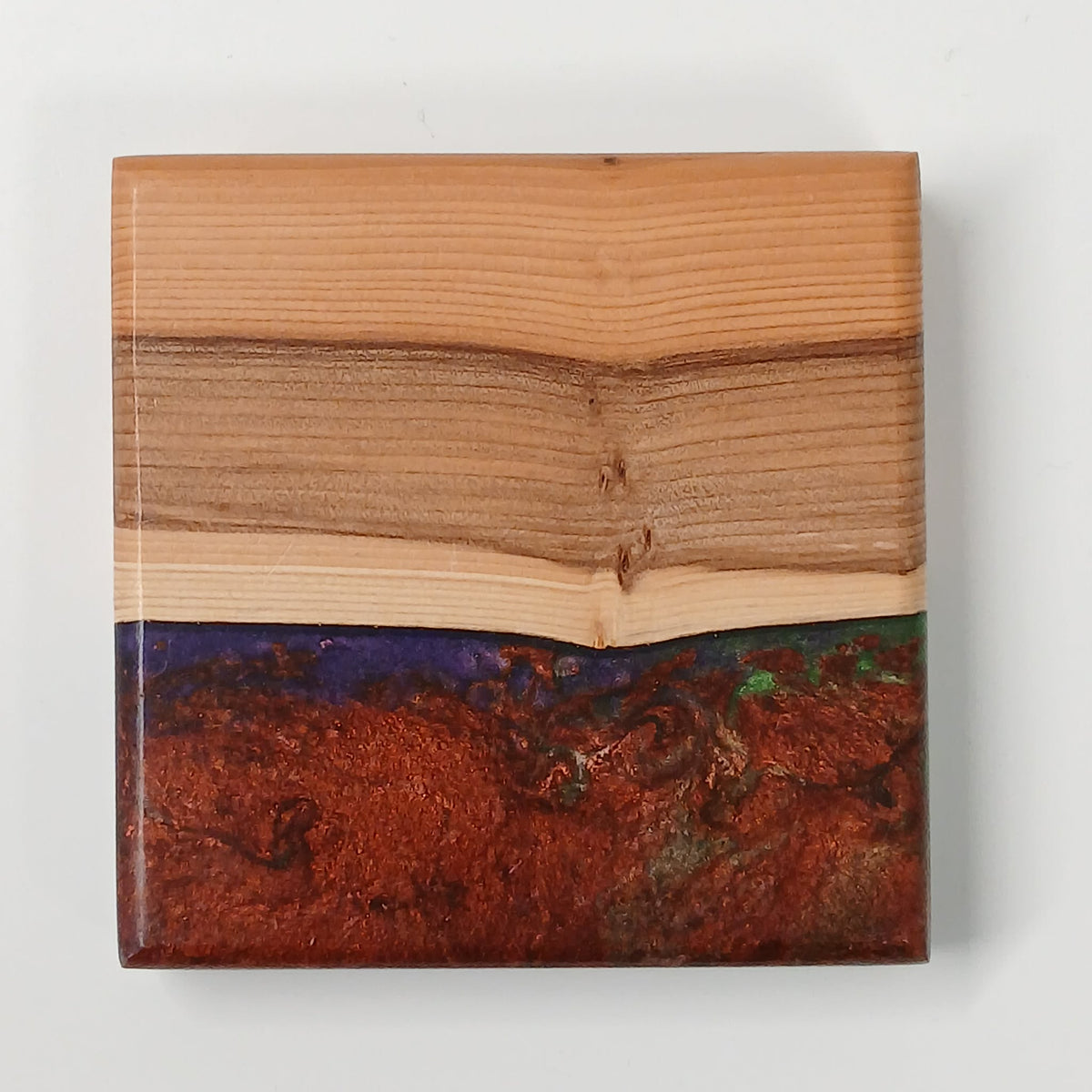 Yew Wood and Resin Coaster - Forest Resin Studio