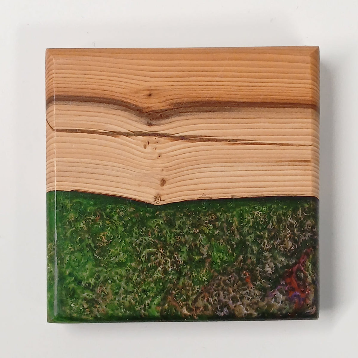 Yew Wood and Resin Coaster - Forest Resin Studio
