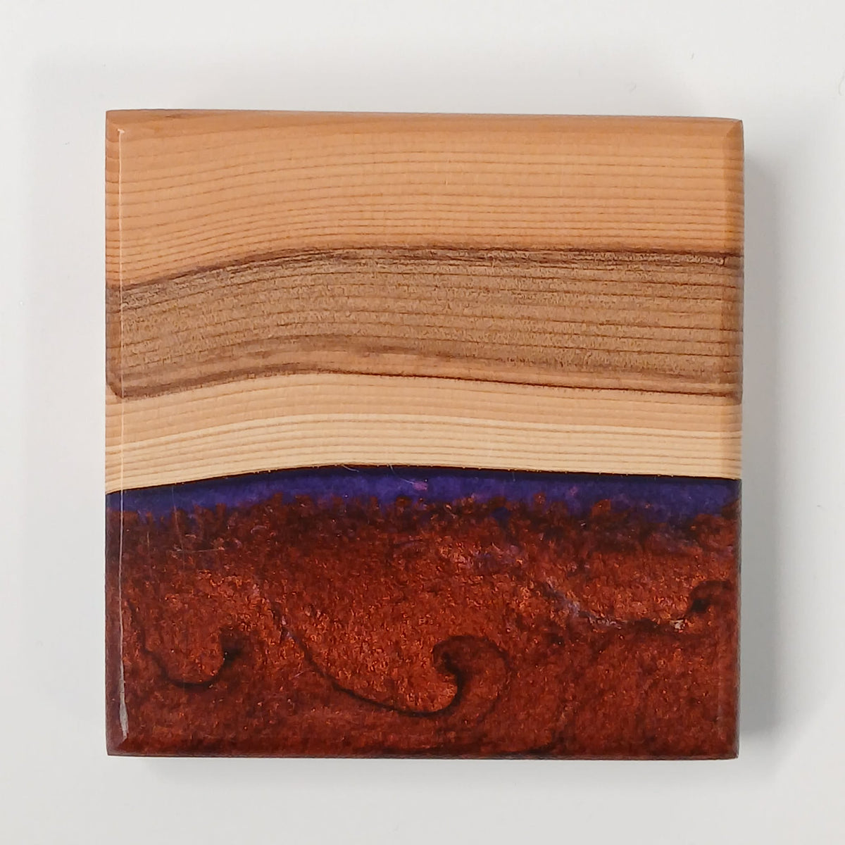 Yew Wood and Resin Coaster - Forest Resin Studio
