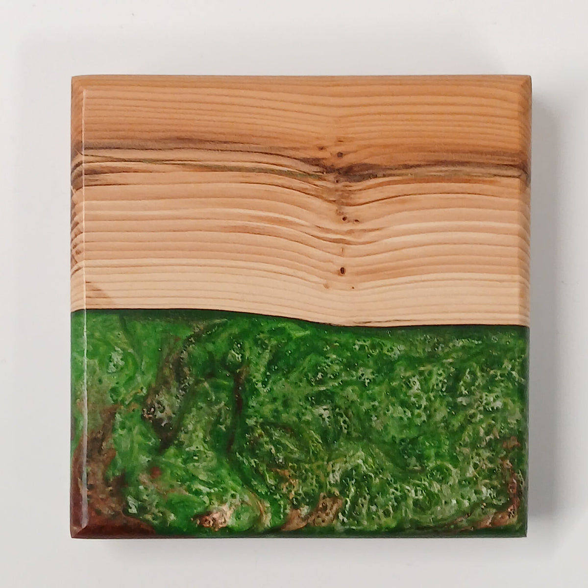 Yew Wood and Resin Coaster - Forest Resin Studio