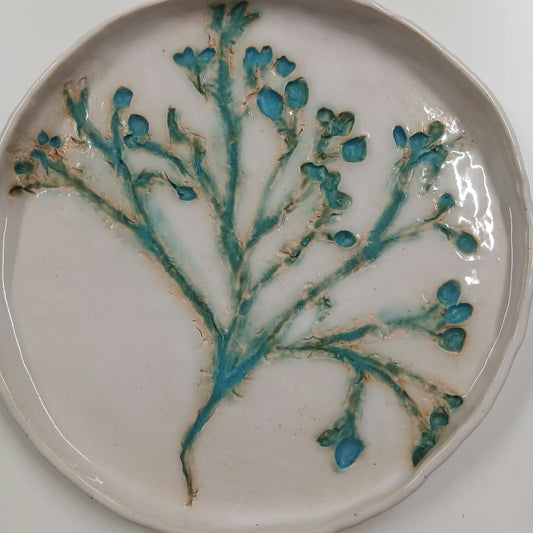 St. Mawes Seaweed Plate - Bowland Pottery