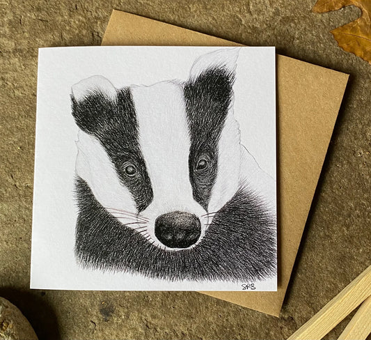 Badger Greeting Card - High Ginger