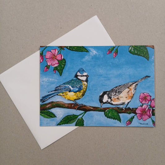 Two Birds Greeting Card - Nichola Claire Paints