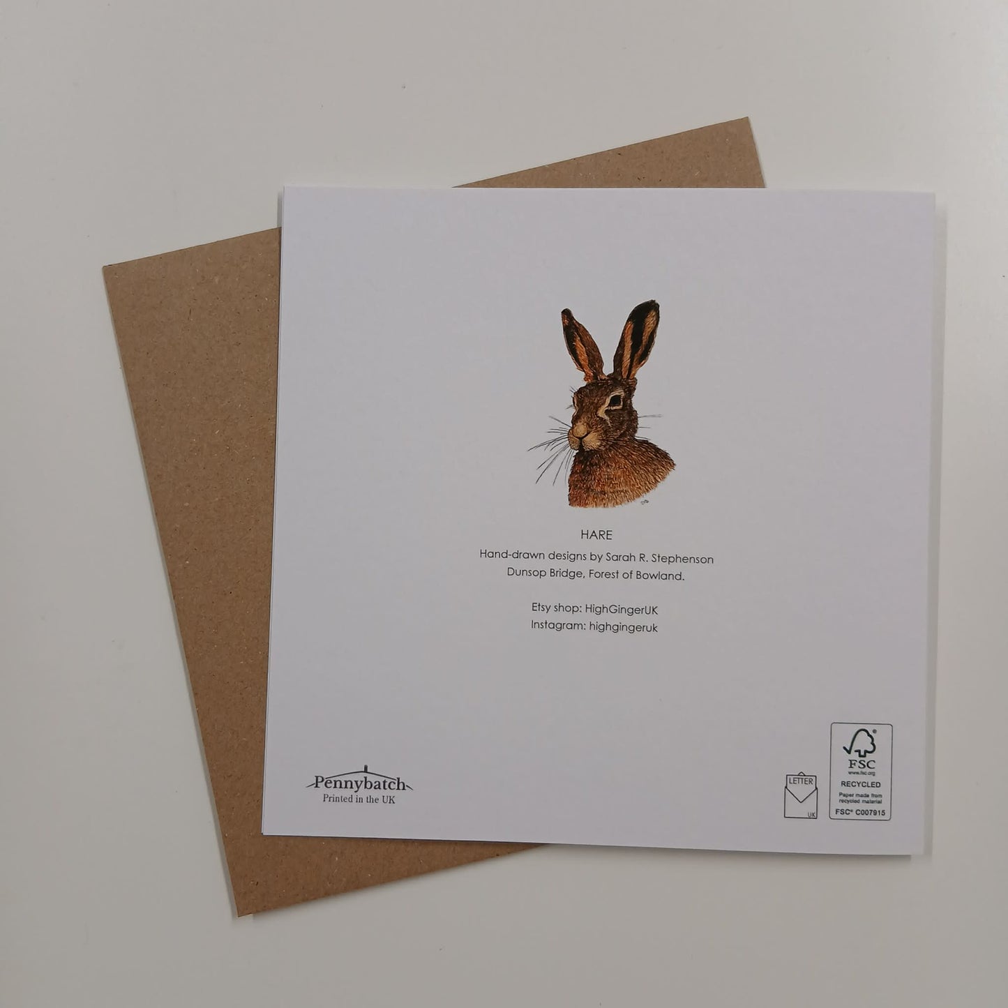 Hare Greeting Card - High Ginger