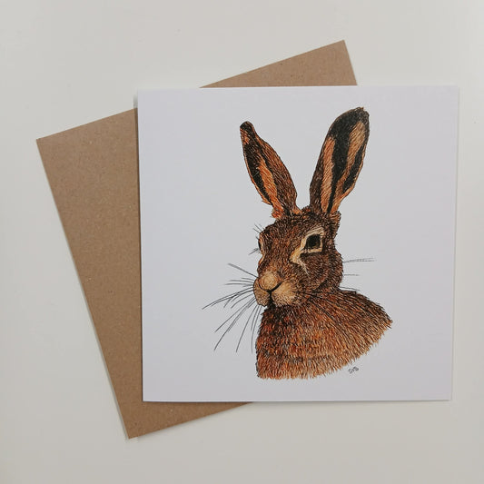 Hare Greeting Card - High Ginger