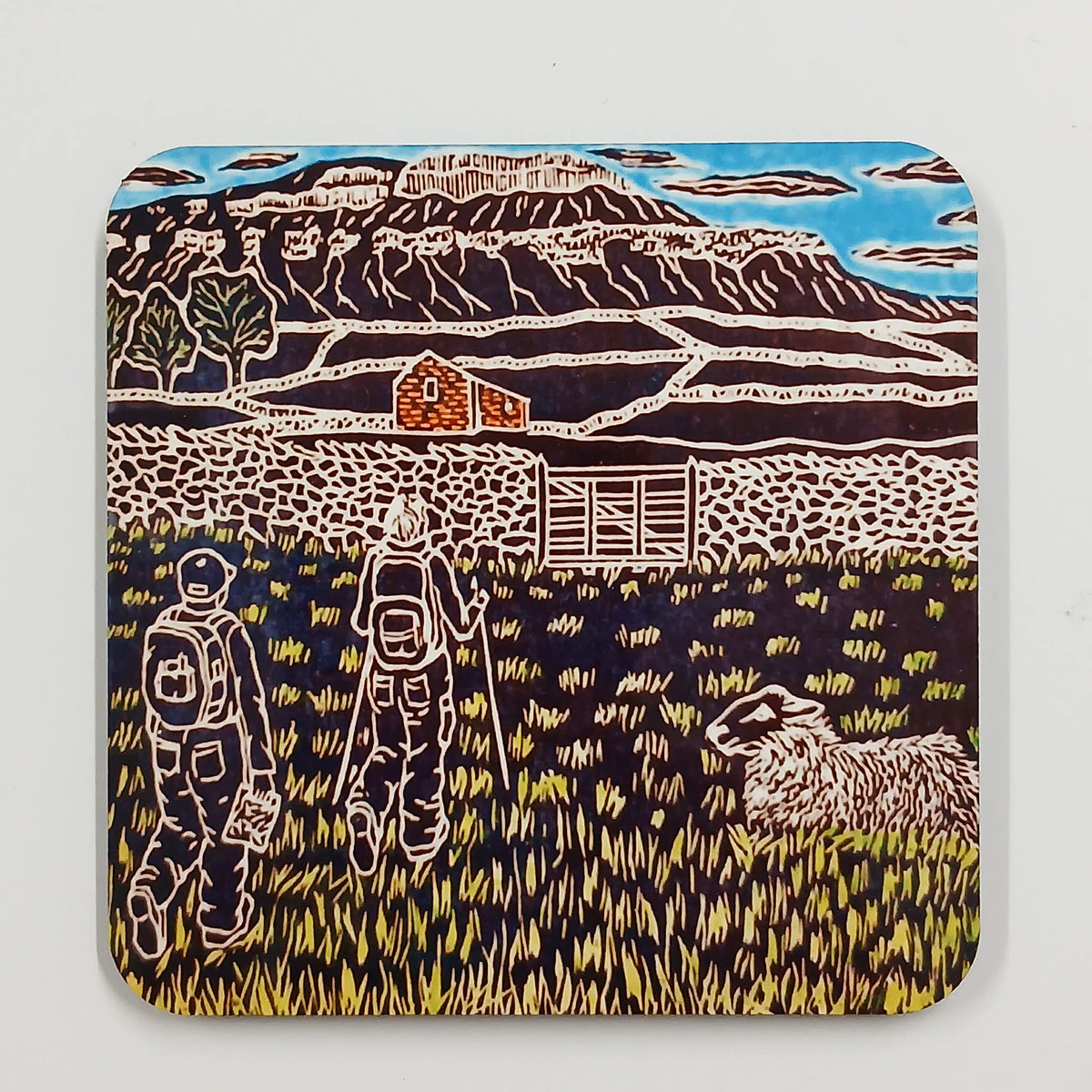 Hiking To Pen-y-ghent Coaster
