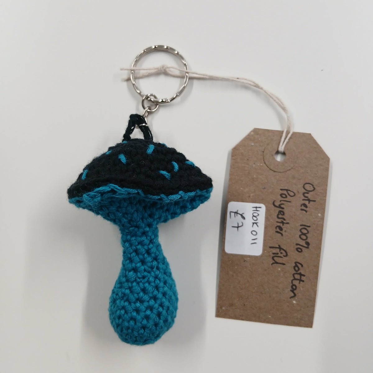 Toadstool Keyring - Toxic Teal - HookWytch