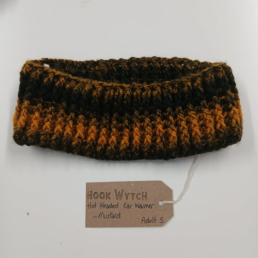 Hot Headed Ear Warmer - Mustard - Adult Small - HookWytch