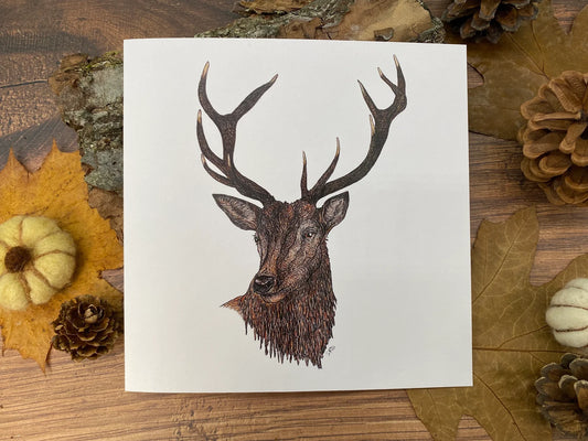 Stag Greeting Card - High Ginger