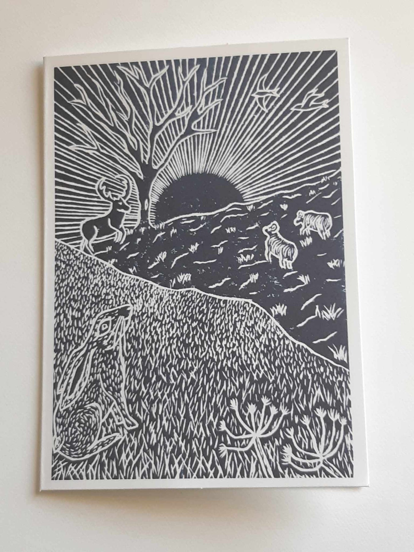 Sunrise Over The Fell 5 x 7 Inch Greeting Card