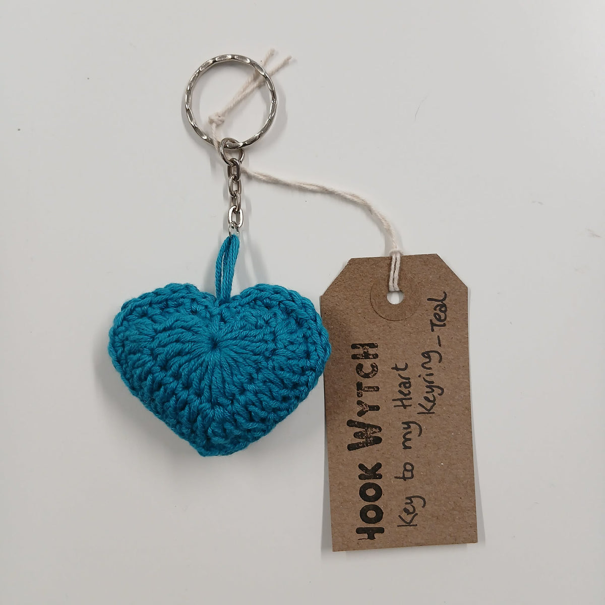 Key To My Heart Keyring - Teal - HookWytch