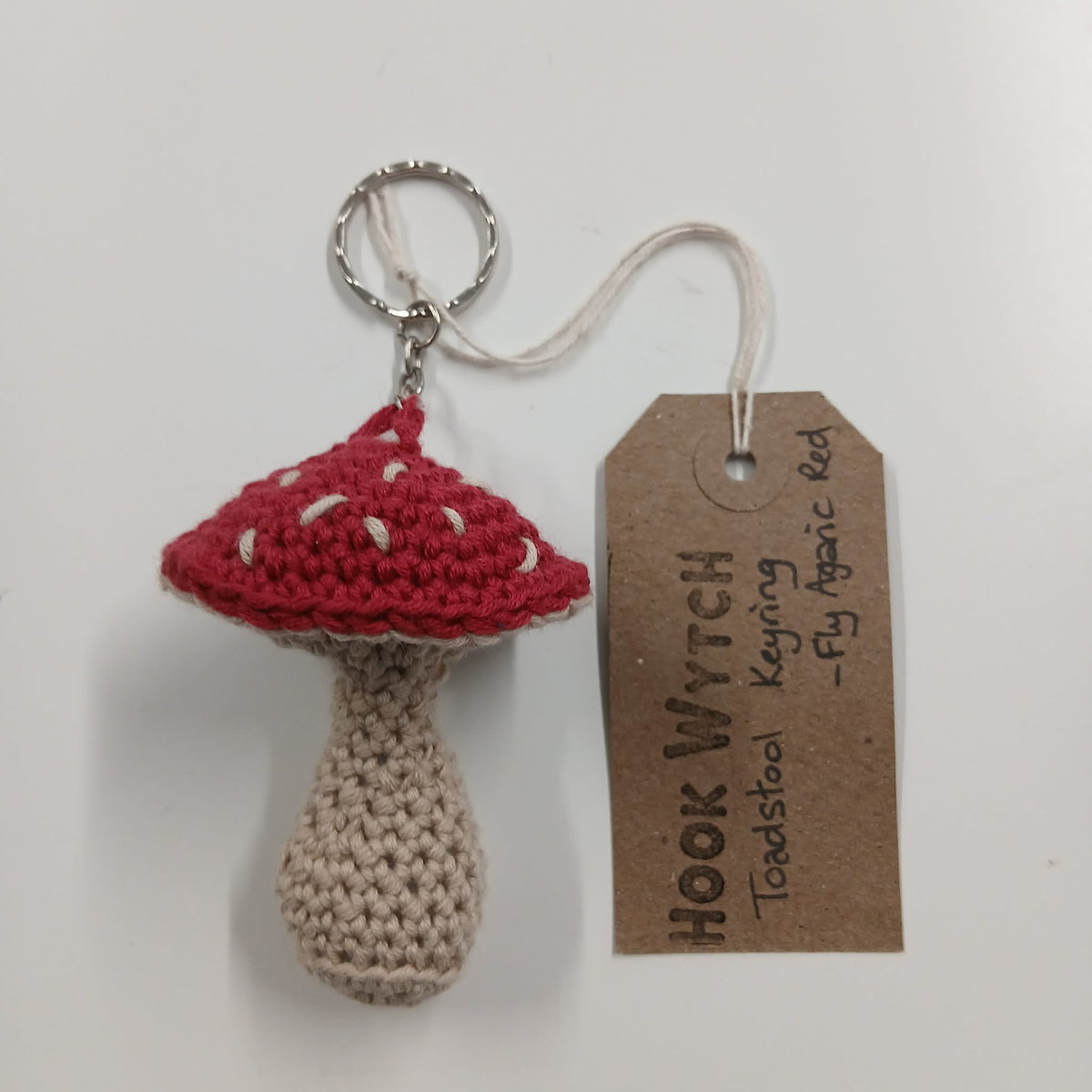 Toadstool Keyring - Fly Agaric Red - HookWytch