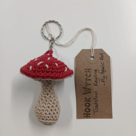Toadstool Keyring - Fly Agaric Red - HookWytch